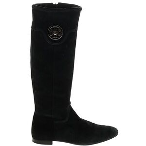 Tory burch black suede boots